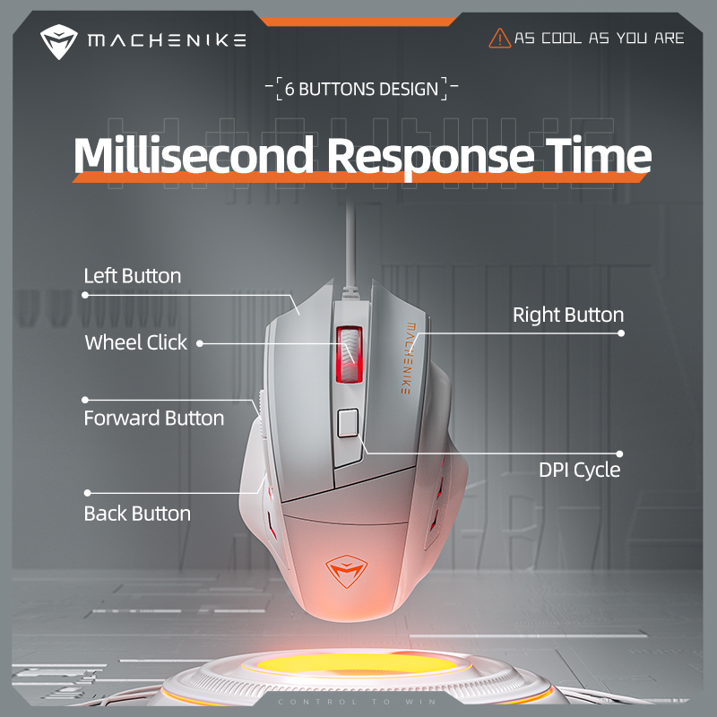 Machenike M3 Wired Gaming Mouse Gray