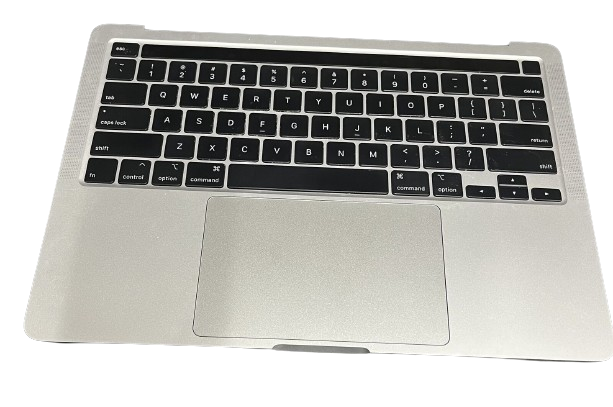 Top Case Palmrest with Keyboard For Apple MacBook Pro 13" A2251 (2020 4-Thunderbolt Intel) - Silver - US Layout - Pre-Owned Grade A - 1-Year Warranty