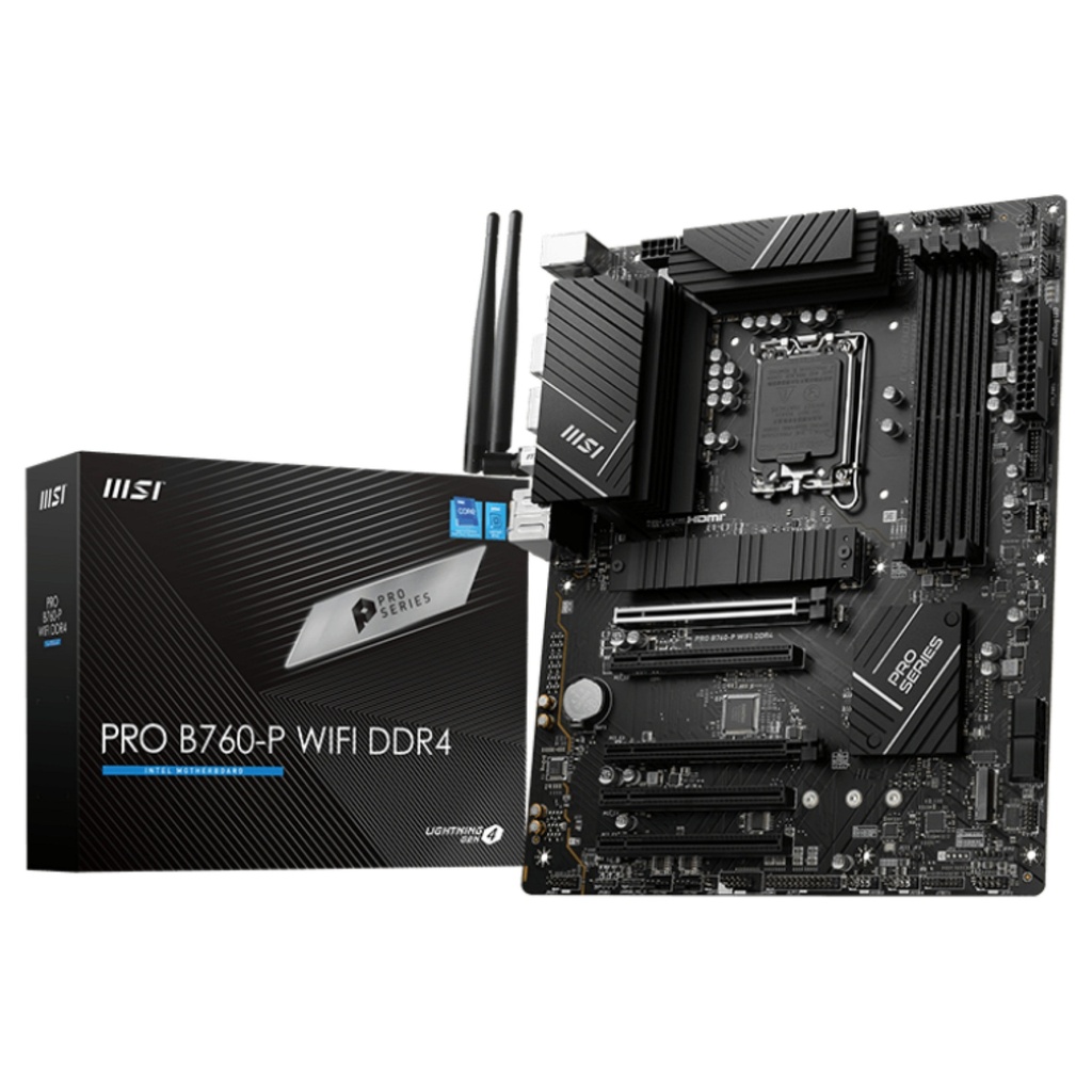MSI Motherboard PRO B760-P WIFI DDR4 - ATX - Socket Intel 1700 - Intel B760 · 7D98-001R