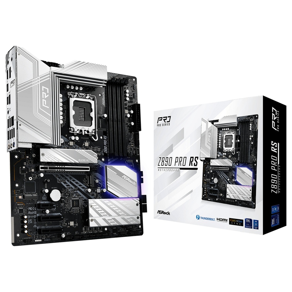 ASROCK Z890 Pro RS - motherboard - ATX - LGA1851 Socket - Z890 · 90-MXBP10-A0UAYZ