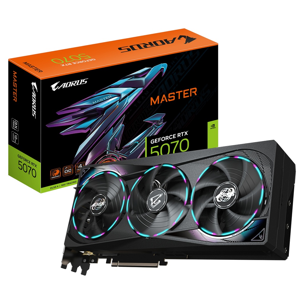AORUS GeForce RTX 5070 MASTER 12G - graphics card - GeForce RTX 5070 - 12 GB - GV-N5070AORUS M-12GD