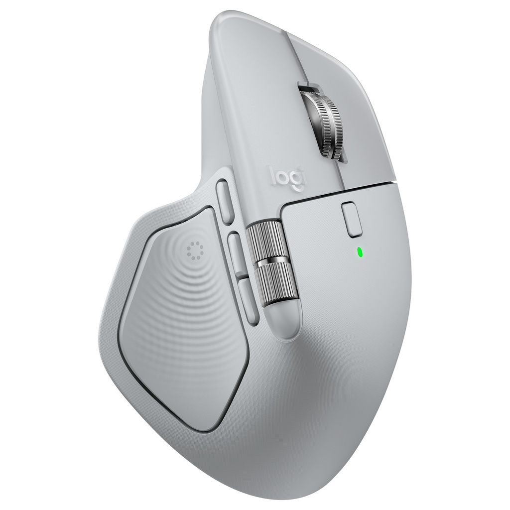 LOGITECH MX Master 4 - mouse - Bluetooth, 2.4 GHz - pale gray - 910-007563