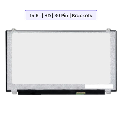 Laptop Screen Panel 15.6-Inch - HD (1366x768) - 30 Pin - Brackets