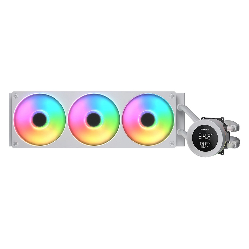 K COUGAR CPU Water Cooling Poseidon Vistek 360, ARGB, White