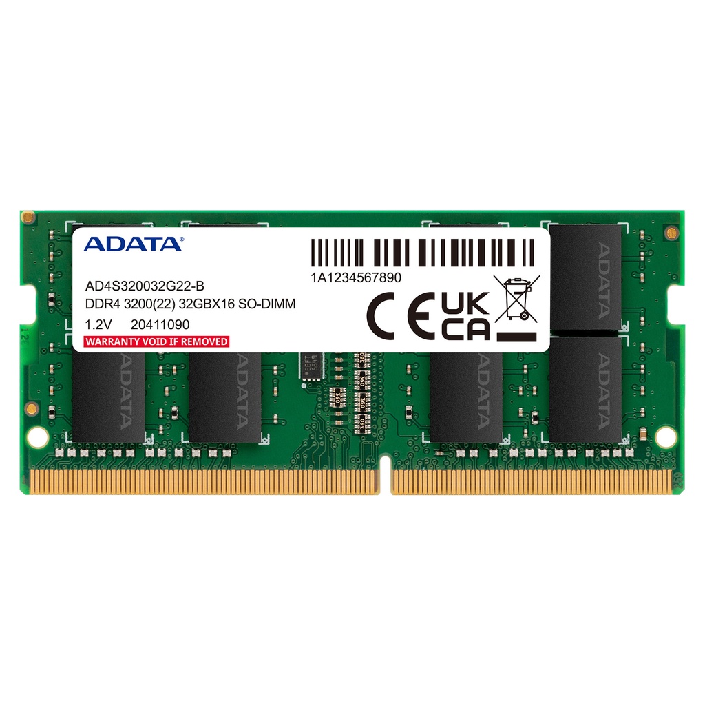 16GB ADATA SO-DIMM 3200 (2x 8 GB) Dual-Kit · AD4S32008G22-DTGN