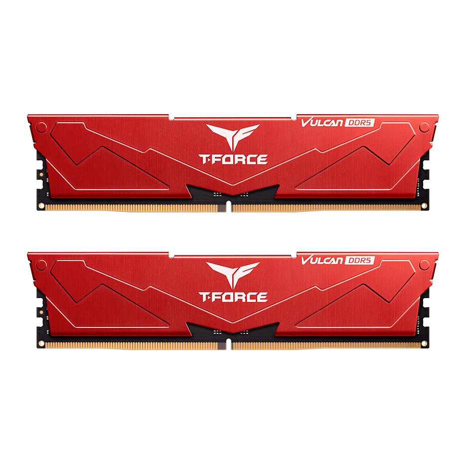 32GB Team Group T-Force Vulcan Desktop Memory Red - 32 GB, 6.000 MHz