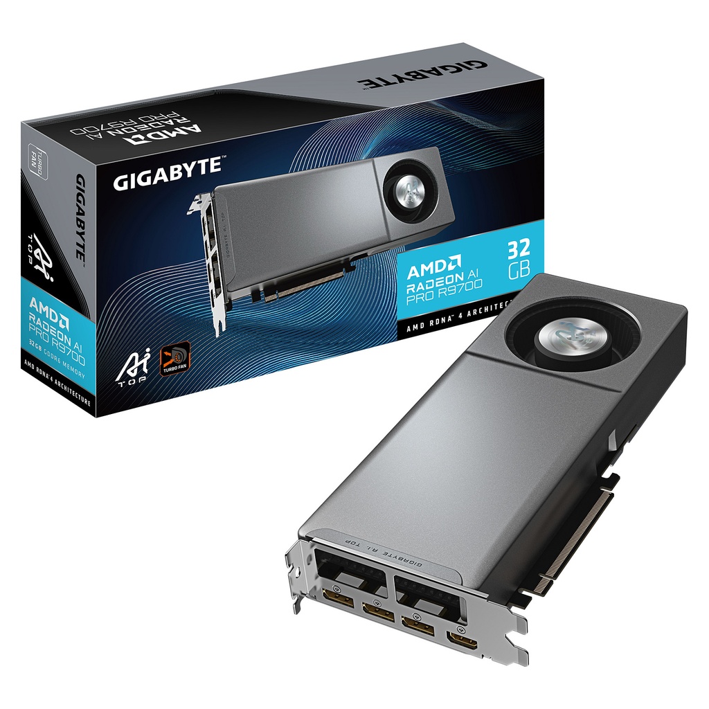 AI PRO 9700 32GB Gigabyte Radeon Turbo Fan GDDR6