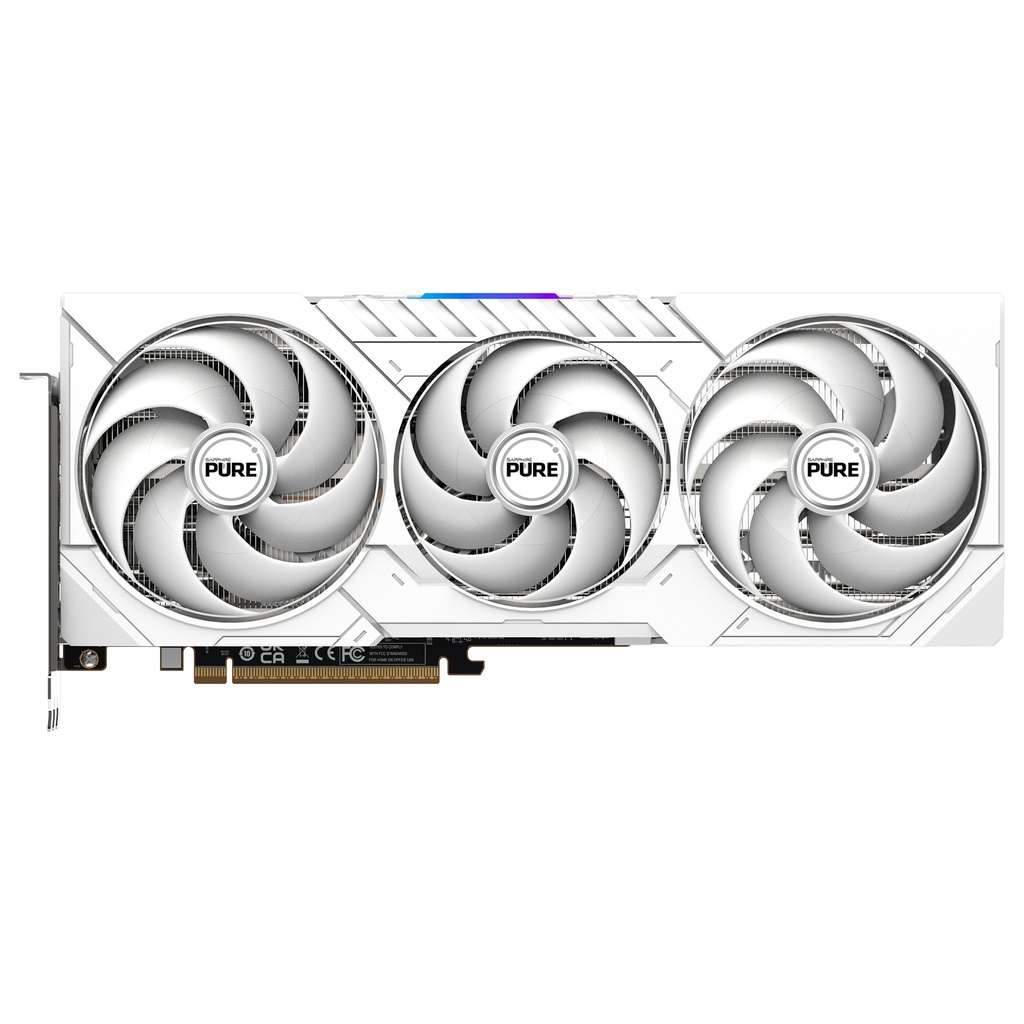 RX 9070 16GB Sapphire Pure Radeon OC GDDR6 3 Fan white