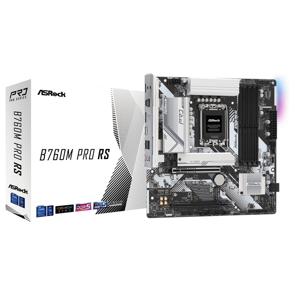 ASRock B760M Pro RS 1700 mATX HDMI/DP DDR5 retail