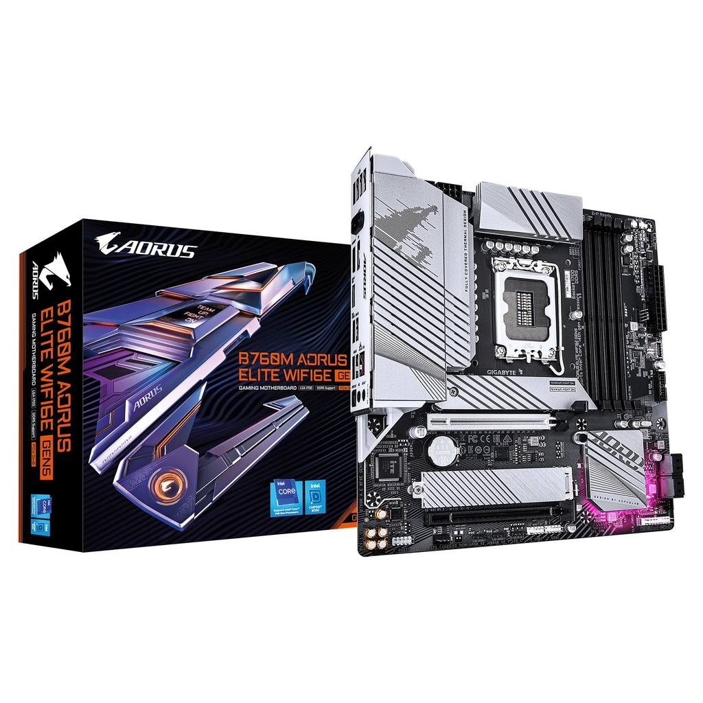 Gigabyte B760M Aorus Elite WiFi6E Gen5 (B760,S1700,mATX,DDR5