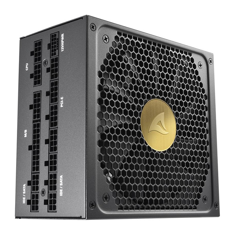 SHARKOON REBEL P30 (Black, 1x 12VHPWR, 8x PCIe, Cable Management, 1300 Watt) 1300W 80+ Gold