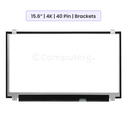 Laptop Screen Panel 15.6-Inch - UHD (3840x2160) IPS - 40 Pin - Brackets