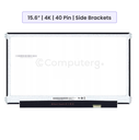 Laptop Screen Panel 15.6-Inch - UHD (3840x2160) IPS - 40 Pin - Side Brackets