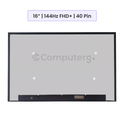 Laptop Screen Panel 16.0-Inch - 144Hz FHD+ - 40 Pin