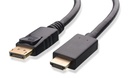 Powertech DisplayPort 1.2 to HDMI 1.4 Cable 2m - 1080p FullHD - Black - CAB-DP027