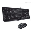 Logitech MK120 Wired Keyboard and Mouse Combo - US Layout - Black